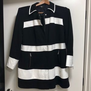 Black and white fall coat